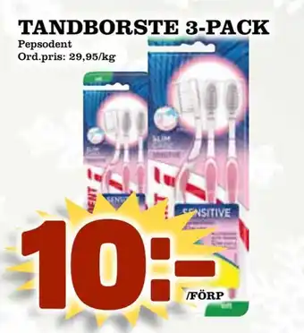 Supergrossen Tandborste 3-pack erbjuda