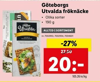 Lidl Göteborgs Utvalda fröknäcke erbjuda