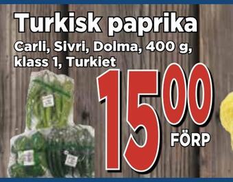 Supergrossen Turkisk paprika erbjuda