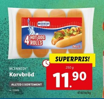Lidl Korvbröd erbjuda