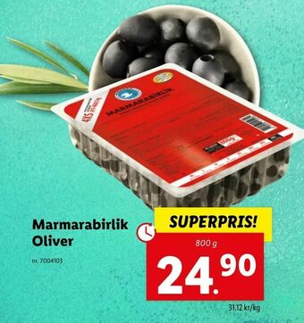Lidl Marmarabirlik Oliver erbjuda