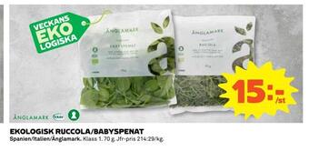 Coop Konsum Ekologisk ruccola/babyspenat erbjuda