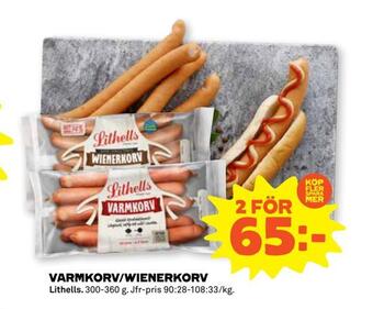 Coop Forum Varmkorv/wienerkorv erbjuda
