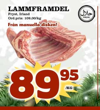 Supergrossen Lammframdel erbjuda