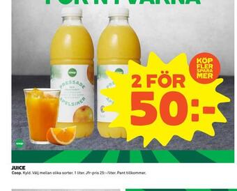 Coop Extra Juice erbjuda