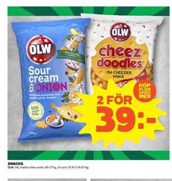 Coop Extra Snacks erbjuda