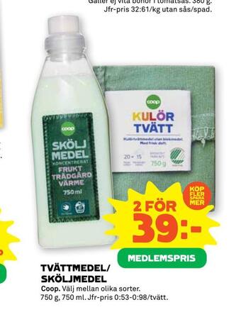 Stora Coop Tvättmedel/ sköljmedel erbjuda