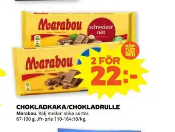Stora Coop Chokladkaka/chokladrulle erbjuda