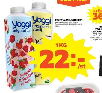 Stora Coop Frukt-/vaniljyoghurt erbjuda