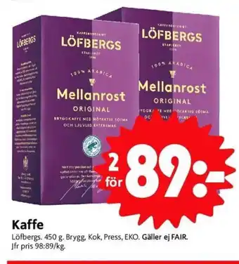 ICA Nära Kaffe erbjuda