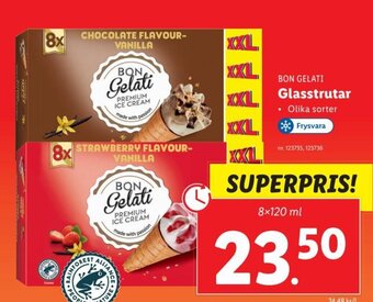 Lidl Bon Gelati Glasstrutar erbjuda