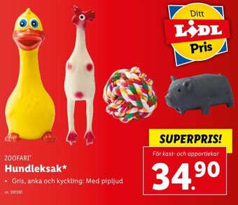 Lidl Zoofari Hundleksak erbjuda