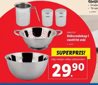 Lidl Ernesto Köksredskap i rostfritt stål erbjuda
