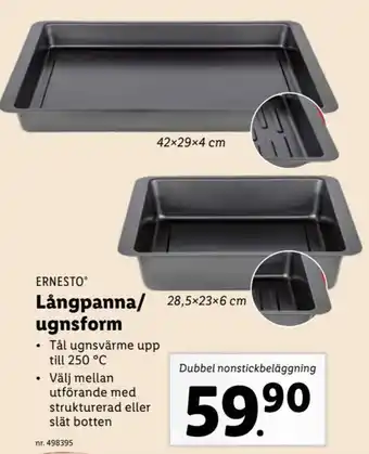 Lidl Ernesto Långpanna/ ugnsform erbjuda