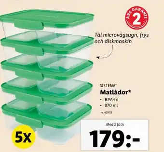 Lidl Sistema Matlådor erbjuda