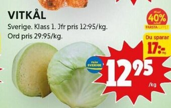 ICA Kvantum Vitkål erbjuda