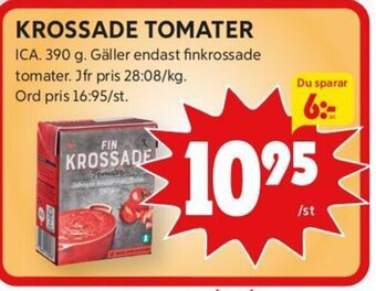 ICA Kvantum Krossade Tomater erbjuda