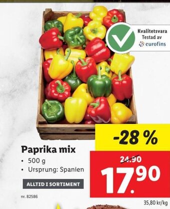 Lidl Paprika Mix erbjuda