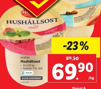 Lidl Hushållsost erbjuda