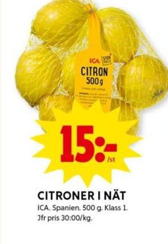 ICA Kvantum Citroner i Nät erbjuda