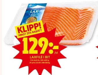 ICA Kvantum Laxfilé i Bit erbjuda