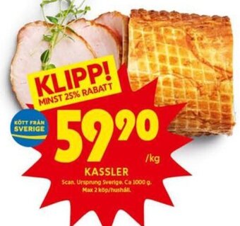 ICA Kvantum Kassler erbjuda