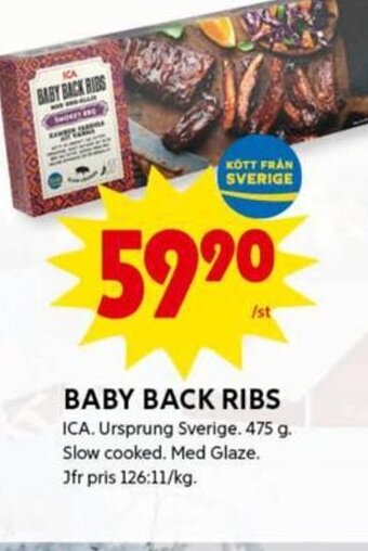 ICA Kvantum Baby Back Ribs erbjuda
