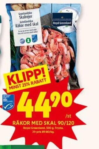 ICA Kvantum Räkor med Skal 90/120 erbjuda