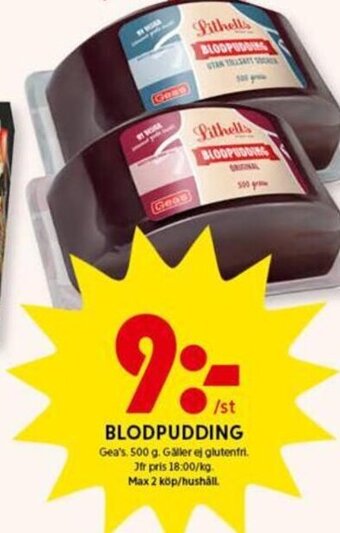 ICA Kvantum Blodpudding erbjuda