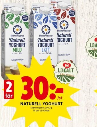ICA Kvantum Naturell Yoghurt erbjuda