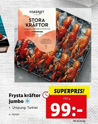 Frysta kräftor jumbo