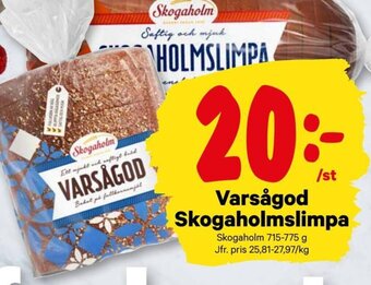 City Gross Varsågod Skogaholmslimpa erbjuda