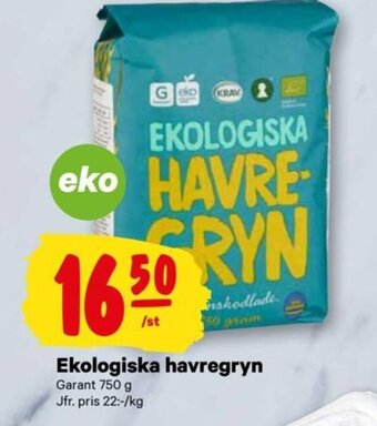 City Gross Ekologiska Havregryn erbjuda