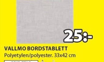 JYSK Vallmo Bordstablett erbjuda