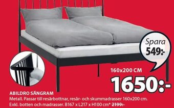 JYSK Abildro Sängram erbjuda