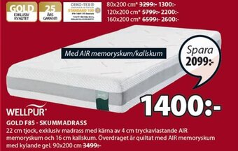 JYSK Gold F85- Skummadrass erbjuda