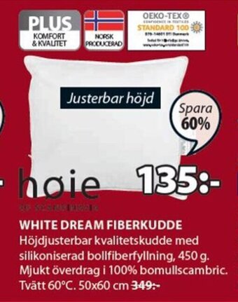 White Dream Fiberkudde