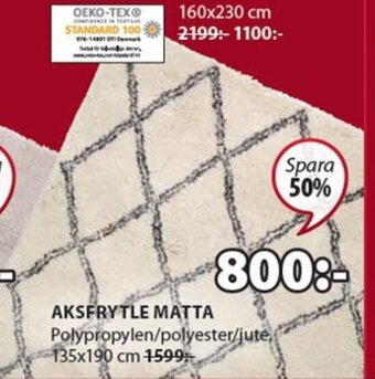 JYSK Aksfrytle Matta erbjuda