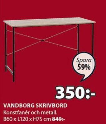 JYSK Vandborg Skrivbord erbjuda