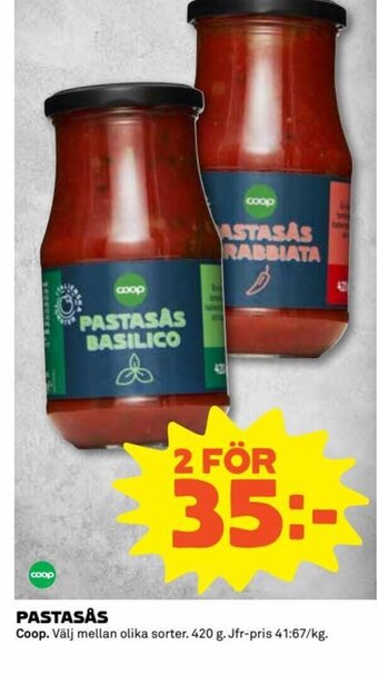Coop Pastasås erbjuda