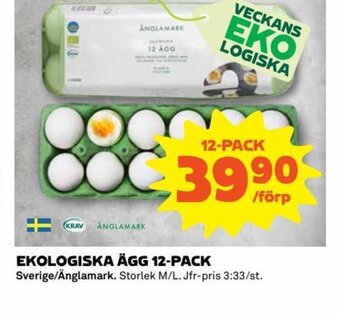 Coop Ekologiska Ägg 12-Pack erbjuda