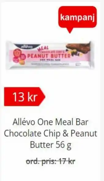 Allévo One Meal Bar Chocolate Chip & Peanut Butter 56 g