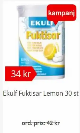 Ekulf Fuktisar Lemon 30 st