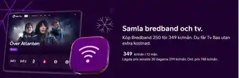 Telia Samla Bredband Och Tv erbjuda