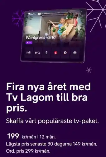 Fira Nya året Med Tv Lagom Till Bra Pris