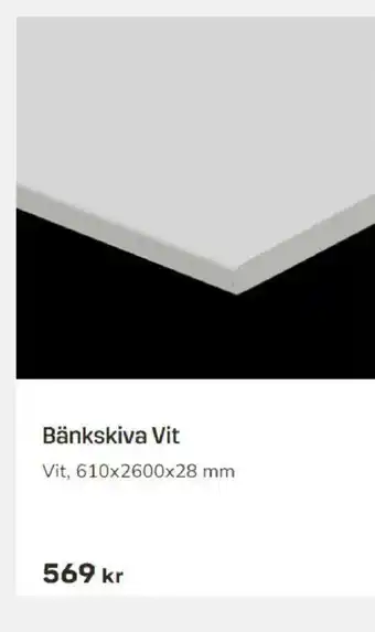 Byggmax Bänkskiva Vit erbjuda