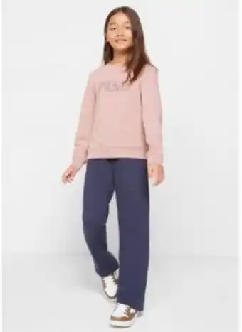 Bonprix Sweatshirt + trikåbyxa för flickor (2 delar) erbjuda