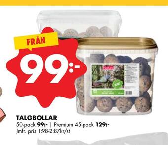 ÖoB Talgbollar erbjuda