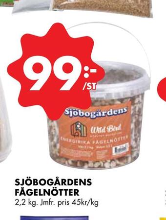 ÖoB Sjöbogårdens fågelnötter erbjuda