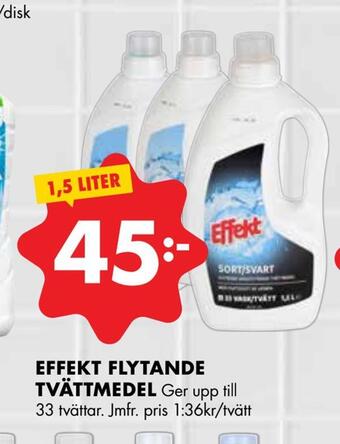 Effekt flytande tvättmedel